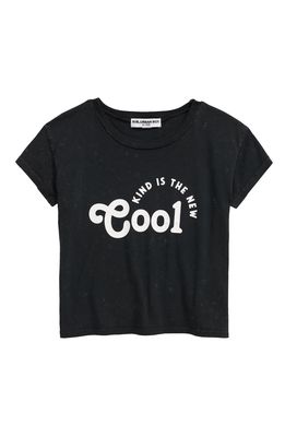 Sub Urban Riot Kids' Kind is Cool Graphic Tee in Faded Black Mineral Wash