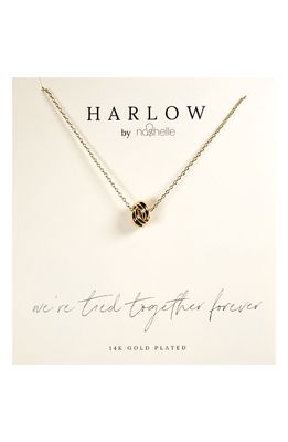 HARLOW by Nashelle Knot Boxed Necklace in Gold