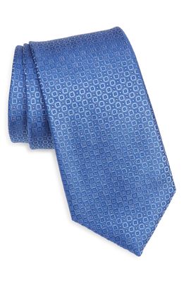 Canali Neat Silk Tie in Light Blue