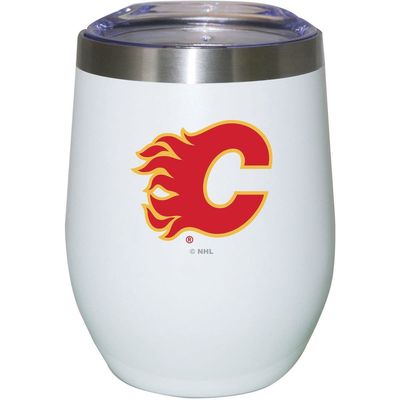 THE MEMORY COMPANY Calgary Flames 12oz. Logo Stemless Tumbler in White