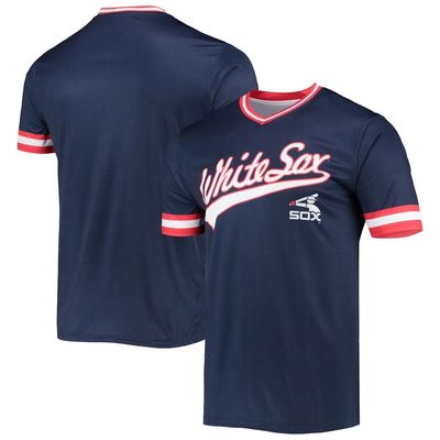 Men's Stitches Navy/Red Chicago White Sox Cooperstown Collection V-Neck Team Color Jersey