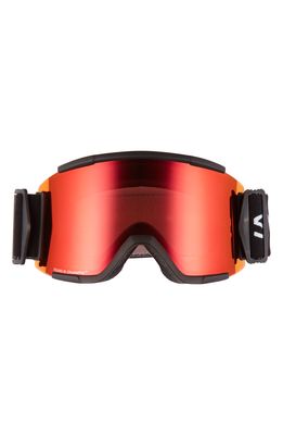 Smith Squad XL 185mm Snow Goggles in Black/Everyday Red Mirror