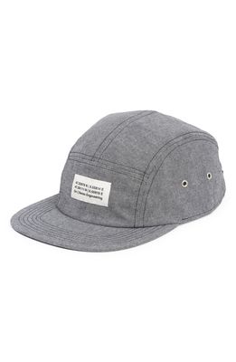 On Chambray Five Panel Baseball Cap in Grey