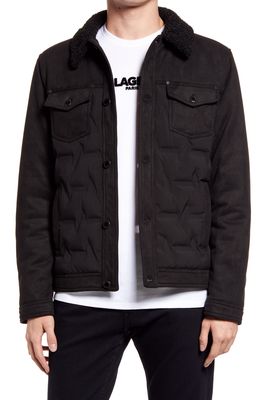 Karl Lagerfeld Paris Trucker Jacket in Black