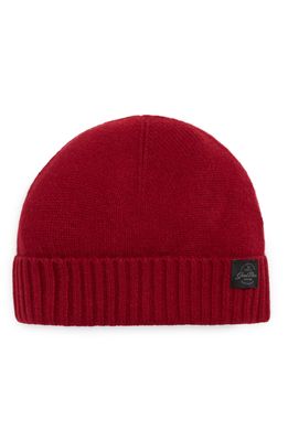 Good Man Brand Short Roll Recycled Cashmere Beanie in Red