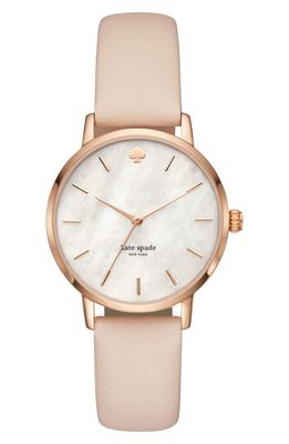 kate spade new york metro leather strap watch