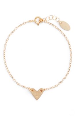 Nashelle Initial Heart Bracelet in Gold-O