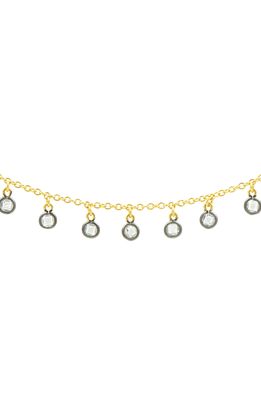 FREIDA ROTHMAN Signature Charm Choker Necklace in Gold/Black