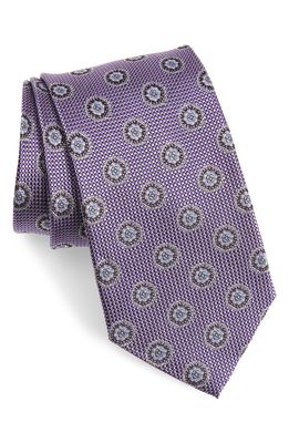 Nordstrom Medallion Silk Tie in Purple