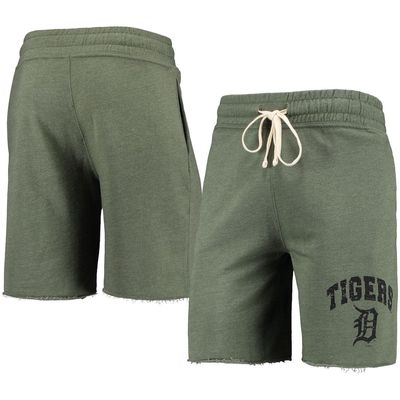 Men's Concepts Sport Heathered Olive Detroit Tigers Mainstream Tri-Blend Shorts in Green