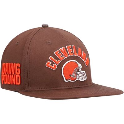 Men's Pro Standard Brown Cleveland Browns Stacked Snapback Hat