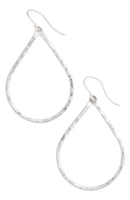 Nashelle Pure Small Hammered Teardrop Earrings in Silver