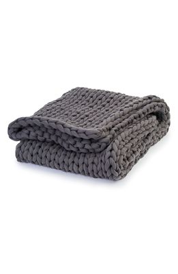 Bearaby Organic Cotton Weighted Knit Blanket in Asteroid Grey