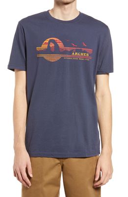 American Needle Men's Brass Tacks Arches National Park Graphic Tee in Navy