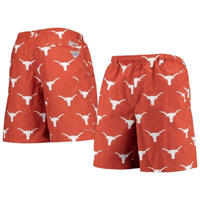 Men's Columbia Texas Orange Texas Longhorns PFG Backcast II 8" Omni-Shade Hybrid Shorts in Burnt Orange