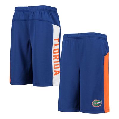 Outerstuff Youth Royal Florida Gators Down The Field Mesh Shorts