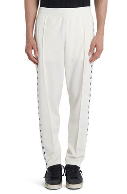 Golden Goose Star Logo Tape Track Pants in Papyrus