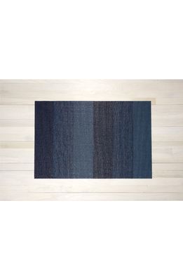 Chilewich Marble Stripe Indoor/Outdoor Utility Mat in Bay Blue