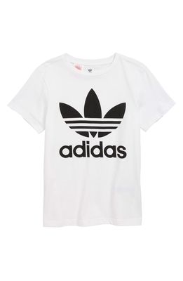 adidas Originals Trefoil Graphic T-Shirt in White/Black