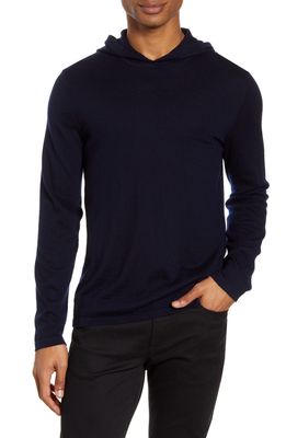 Vince Wool & Cashmere Pullover Hoodie in Coastal