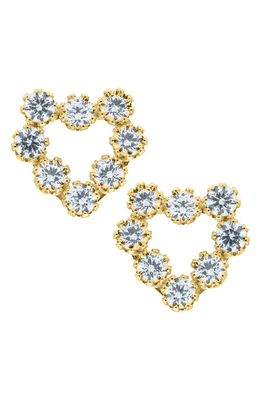 Mignonette 14k Gold & Cubic Zirconia Heart Earrings