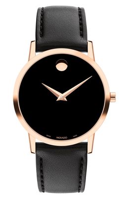 Movado Museum Classic Leather Strap Watch