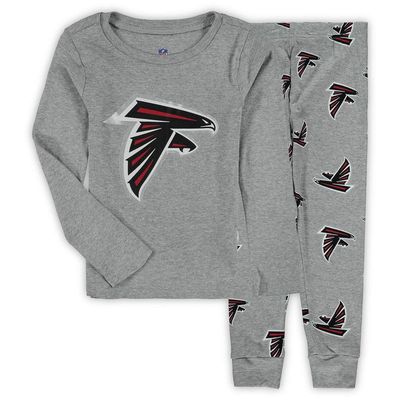 Outerstuff Preschool Gray Atlanta Falcons Long Sleeve T-Shirt & Pants Sleep Set