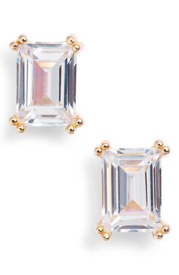 Nordstrom Cubic Zirconia Stud Earrings in Clear- Gold