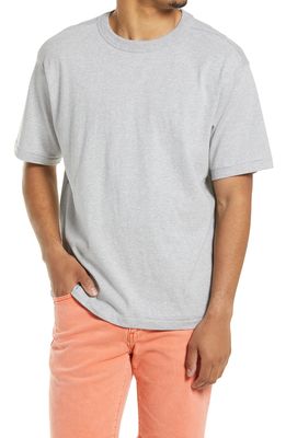 BP. Solid Cotton Crewneck T-Shirt in Grey Heather