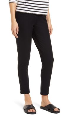 Angel Maternity Over the Belly Crop Slim Maternity Pants in Black