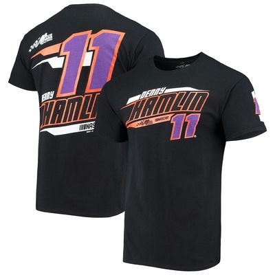 Men's Joe Gibbs Racing Team Collection Black Denny Hamlin Lifestyle 3-Spot T-Shirt
