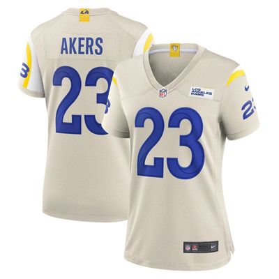 Women's Nike Cam Akers Bone Los Angeles Rams Game Jersey in Cream