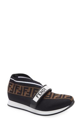 Fendi Love Sneaker in Black/Brown