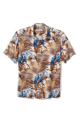 Tommy Bahama Garden of Hope & Courage Regular Fit Short Sleeve Silk Button-Up Shirt in Lychee