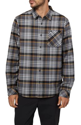 O'Neill Winslow Plaid Flannel Button-Up Shirt in Black