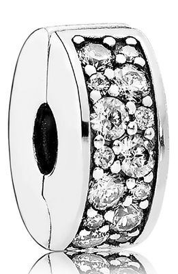 PANDORA Pave Clip Charm in Clear