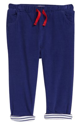 Mini Boden Jersey Lined Corduroy Pants in Starboard Blue