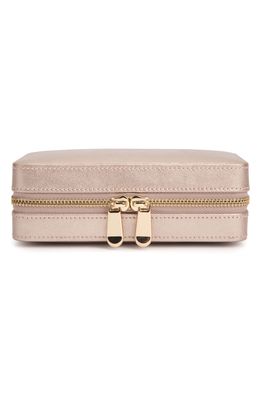 WOLF Palermo Zip Jewelry Case in Rose Gold