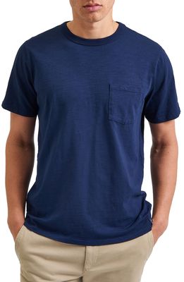 Ben Sherman Beatnik Slub Pocket T-Shirt in Indigo Blue