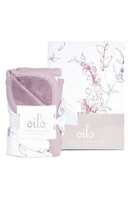 Oilo Bella Cuddle Blanket & Fitted Crib Sheet Set in Lavender