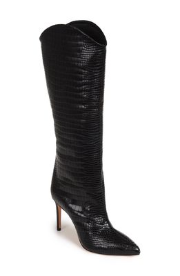 Schutz Maryana Pointed Toe Boot in Black Leather