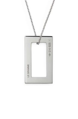 Le Gramme Men's 3.4G Sterling Silver Pendant Necklace