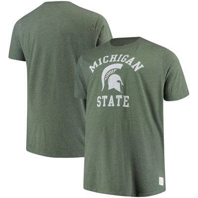 Men's Original Retro Brand Green Michigan State Spartans Big & Tall Mock Twist T-Shirt in Hunter Green