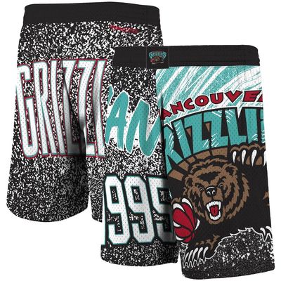 Men's Mitchell & Ness Black Vancouver Grizzlies Hardwood Classics Jumbotron Sublimated Shorts