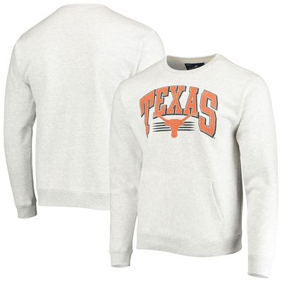 Men's League Collegiate Wear Heathered Gray Texas Longhorns Upperclassman Pocket Pullover Sweatshirt in Heather Gray