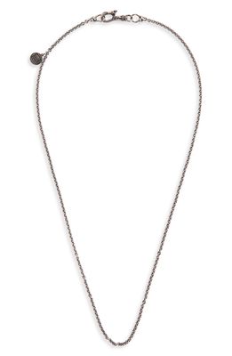 John Varvatos Skull Chain Necklace in Metallic Silver