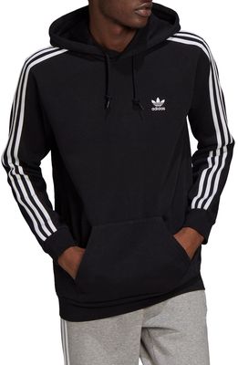adidas Adicolor Classics 3-Stripes Hooded Sweatshirt in Black