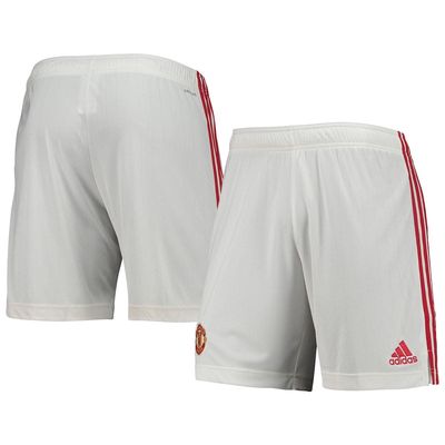 Men's adidas White Manchester United Home Replica AEROREADY Shorts