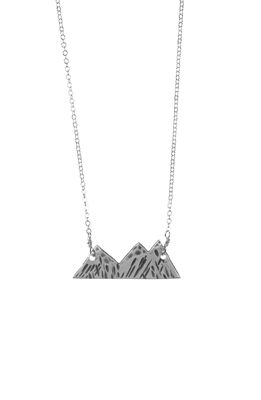Nashelle Three Sisters Mountain Necklace in Silver