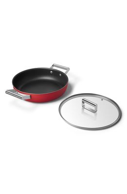 smeg '50s Retro Style 11-Inch Pan in Matte Red